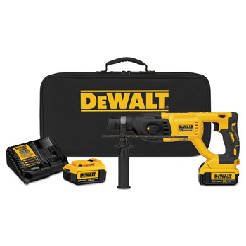 ELECTRICAL TOOLS | Dewalt 20V MAX XR Lithium-Ion D-Handle SDS-Plus 1 in. Cordless Rotary Hammer Kit with 2 Batteries (4 Ah) - DCH133M2